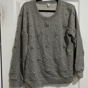 J.Crew Jeweled Chandelier Sweatshirt - L